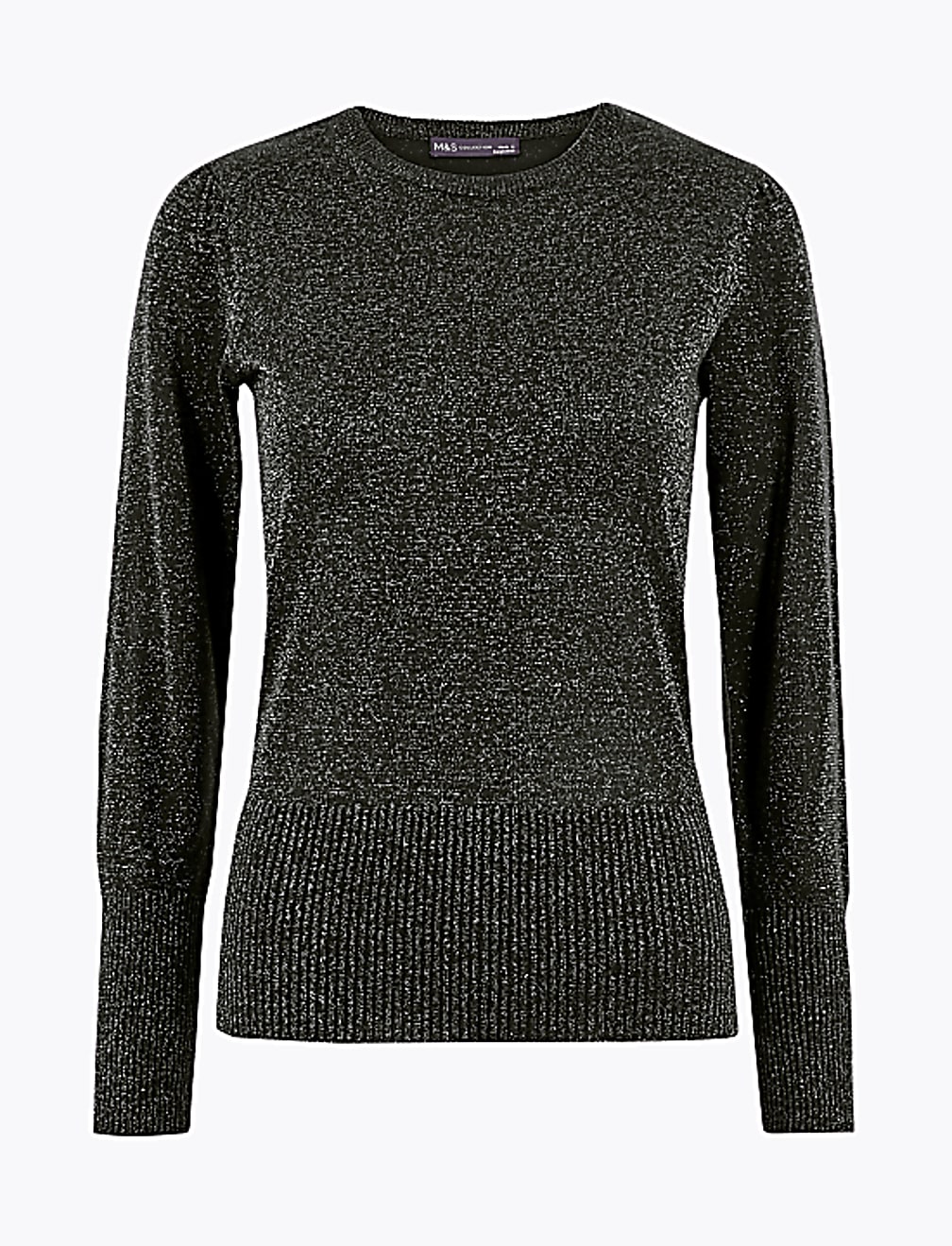 Lurex Gathered Shoulder Jumper