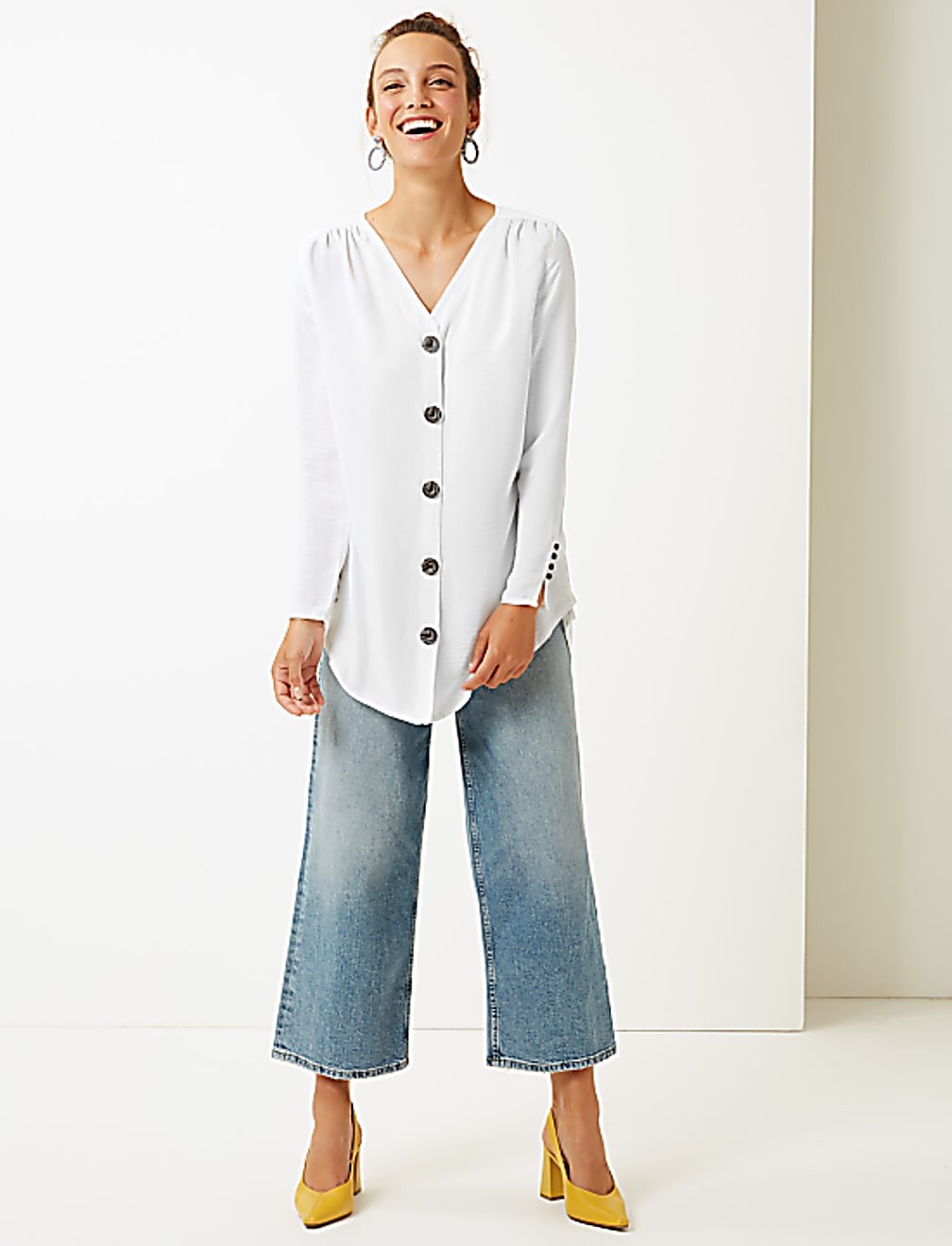 V-Neck Long Sleeve Tunic