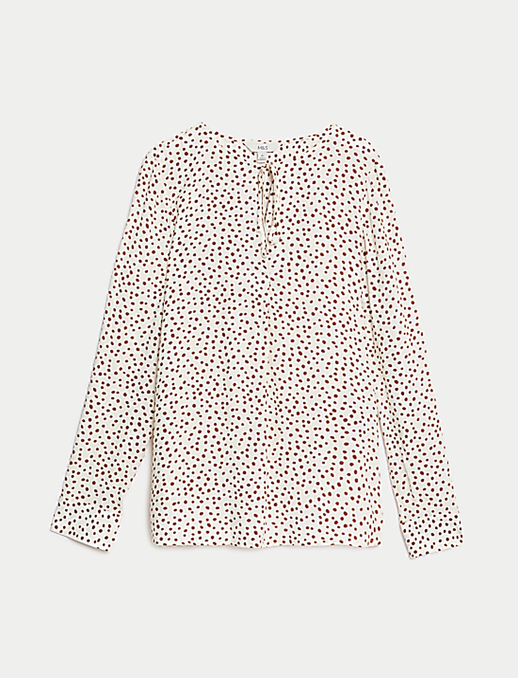 Printed Tie Neck Blouse