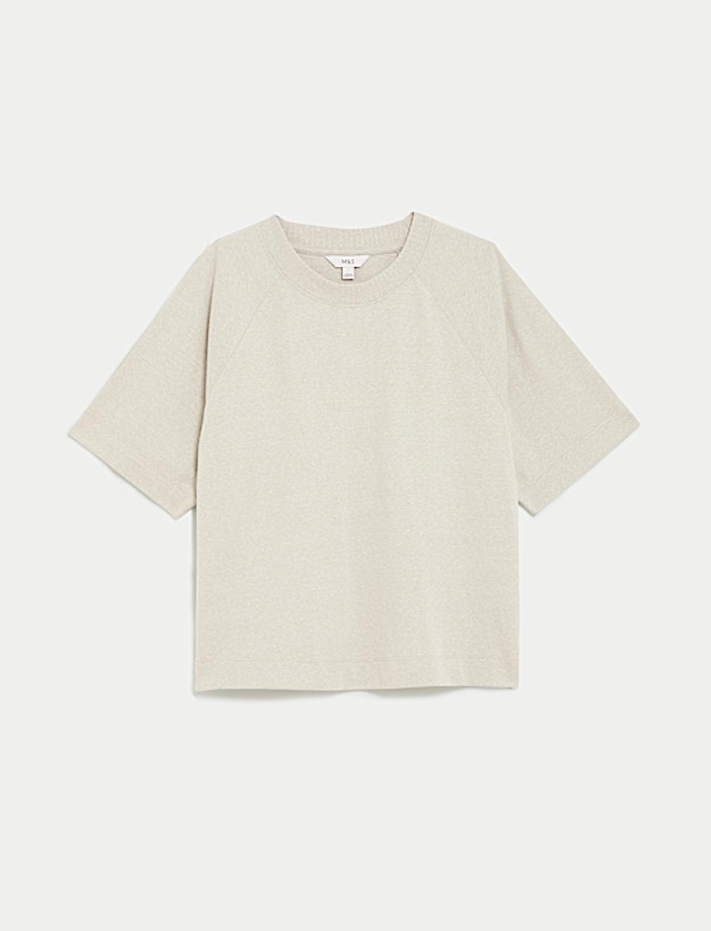 Brushed Cotton Blend Textured Top
