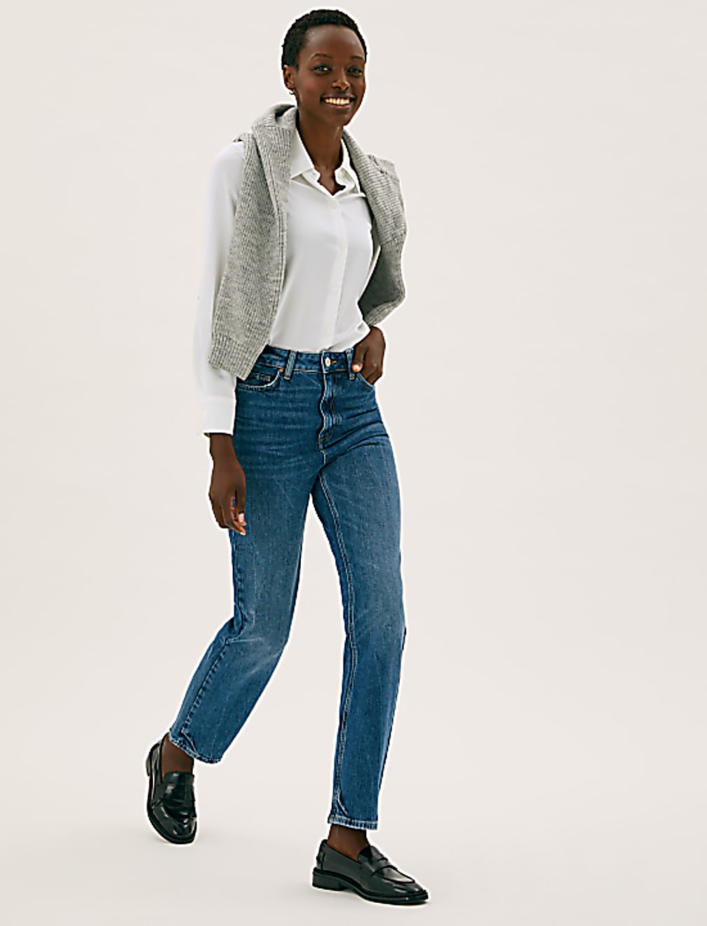 Satin Collared Long Sleeve Shirt