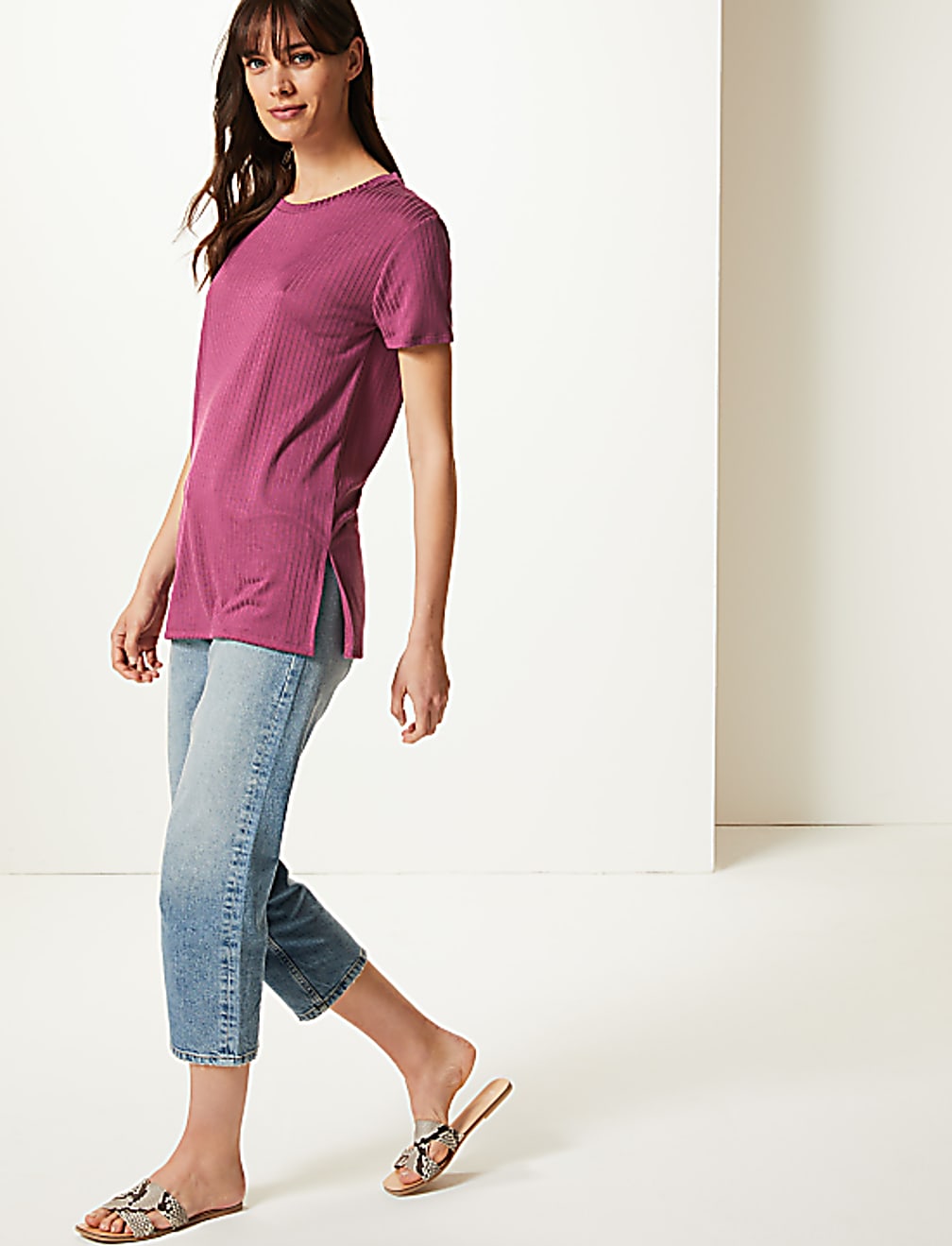 Textured Longline Regular Fit Tunic