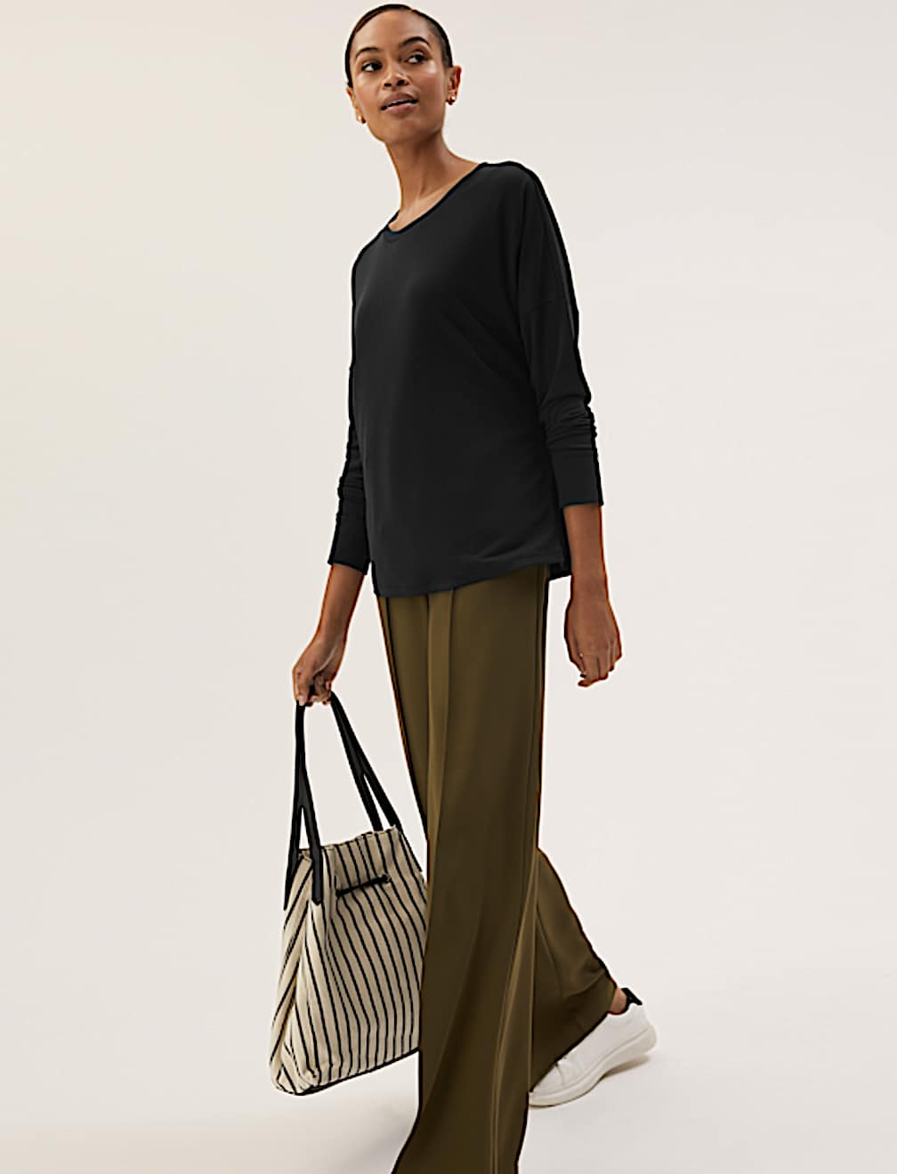 Modal Rich Round Neck Regular Fit Top