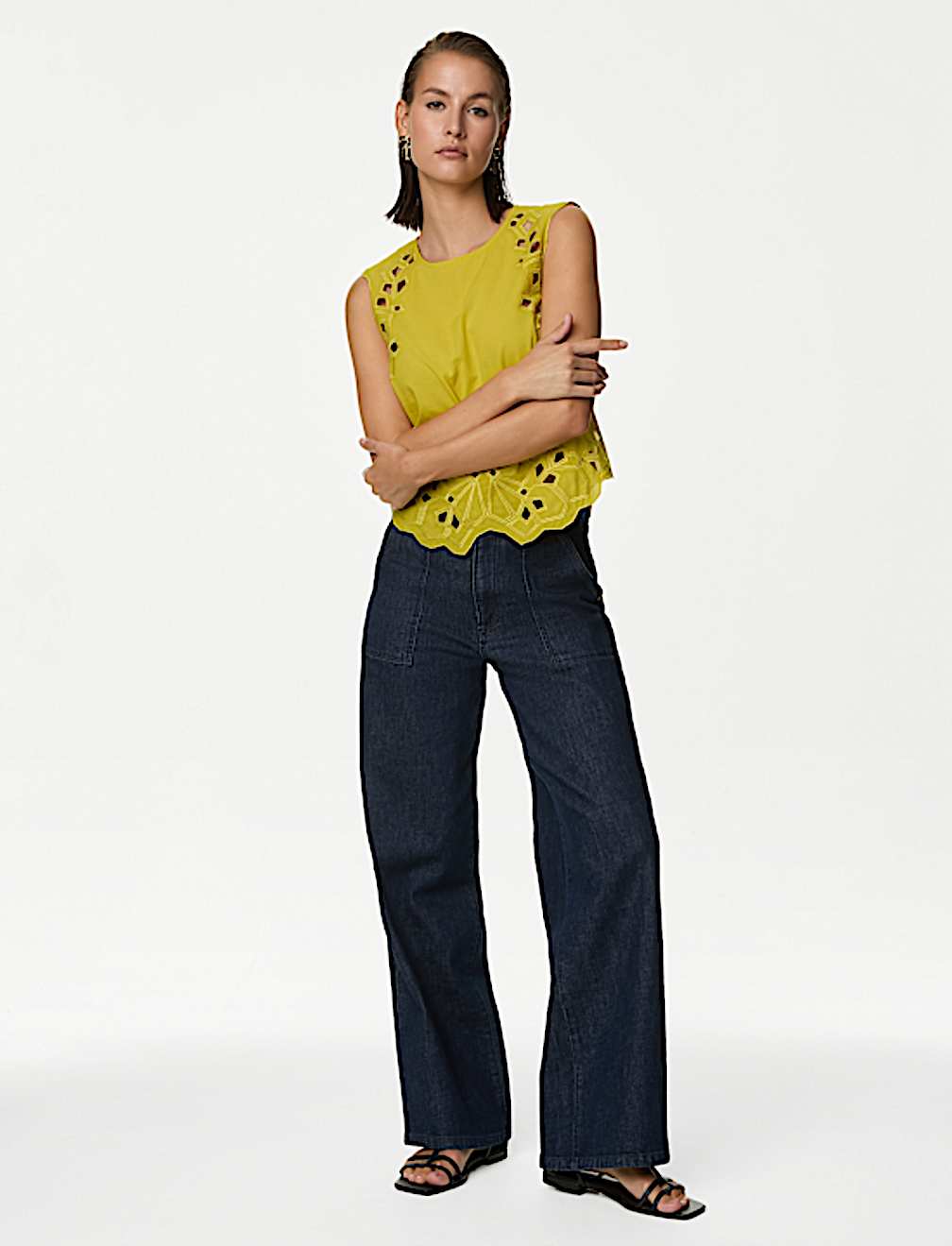 Pure Cotton Embroidered Top