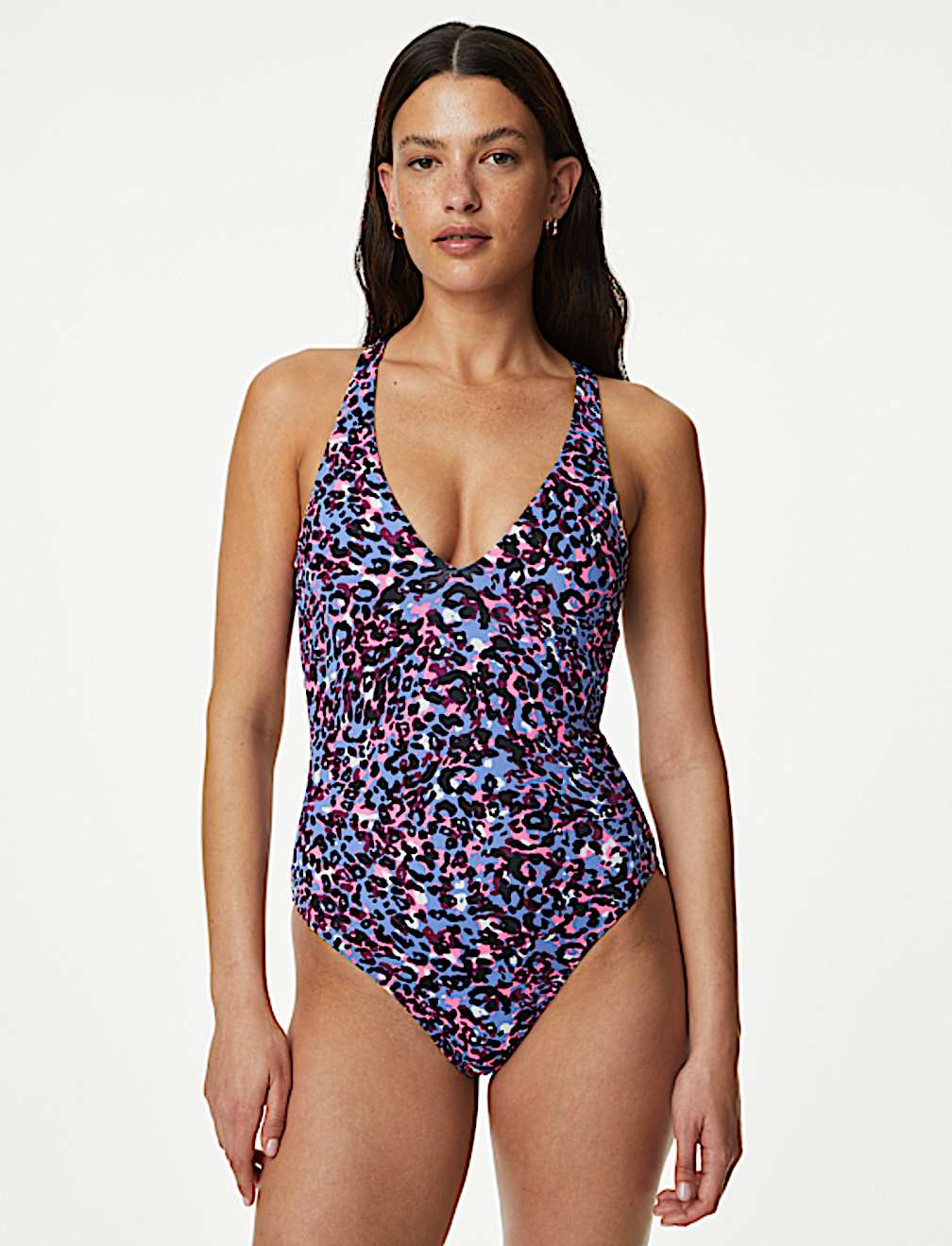 Printed Padded Plunge Swimsuit