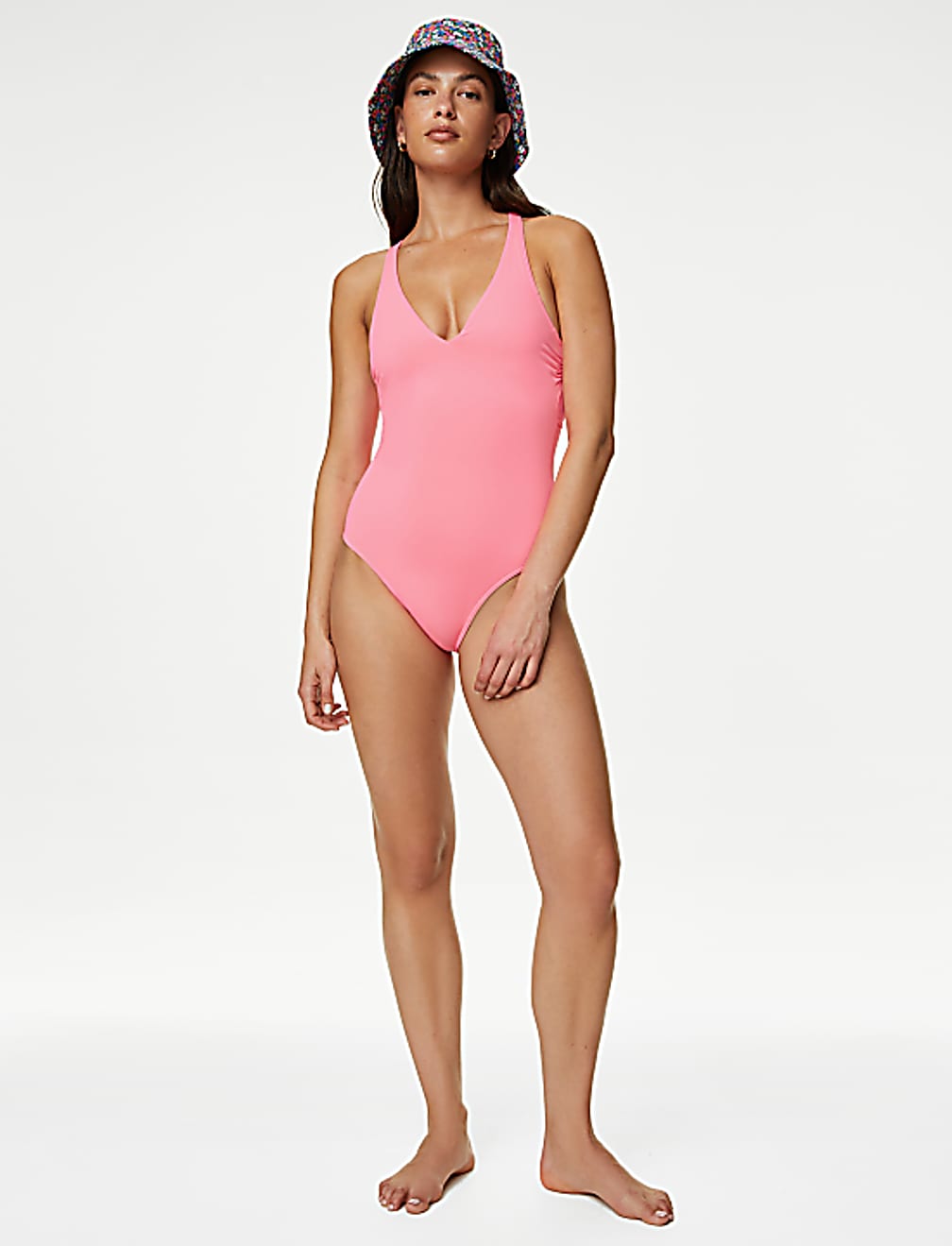 Padded Tie Back Plunge Swimsuit