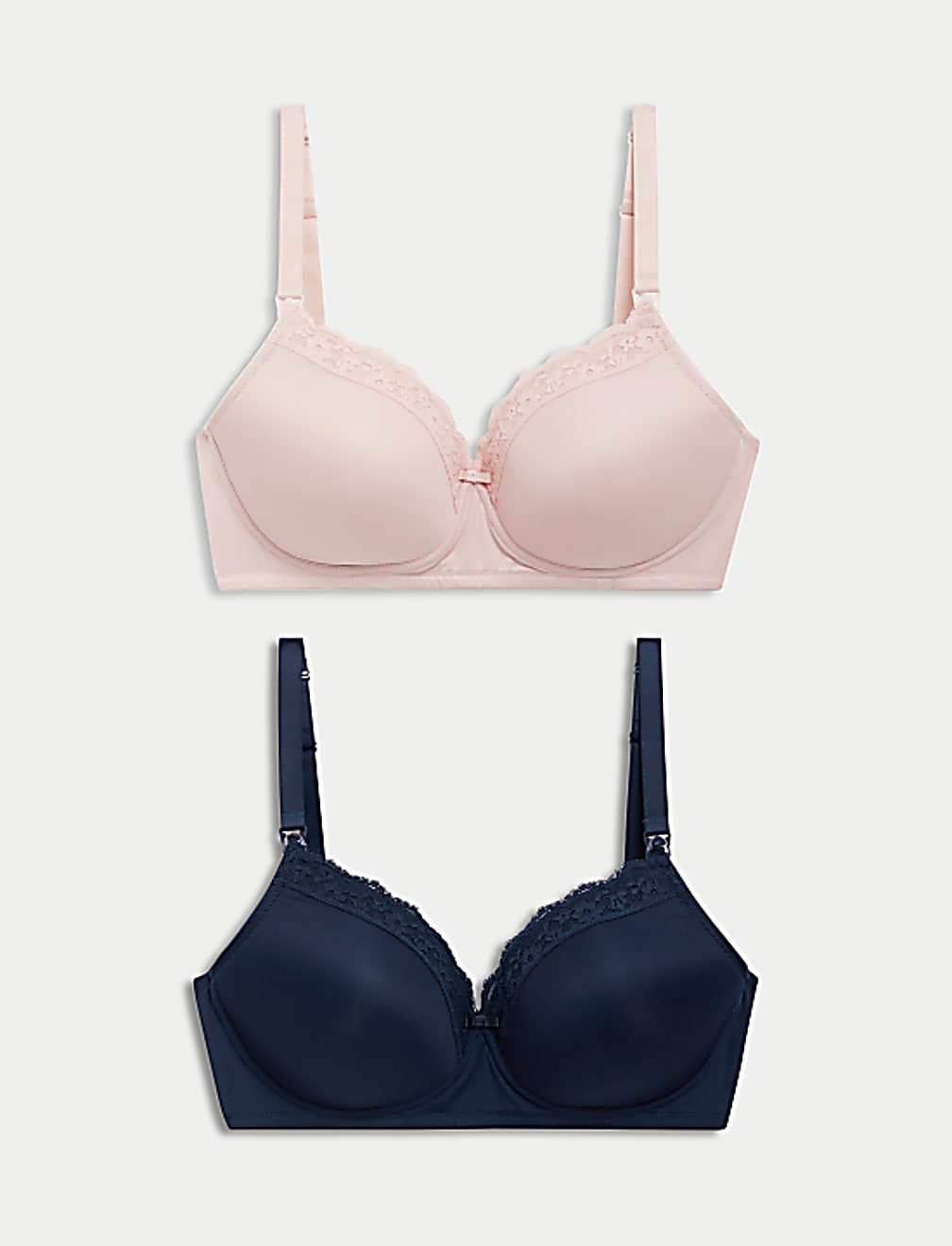 2pk Maternity Lace Trim Nursing Bras
