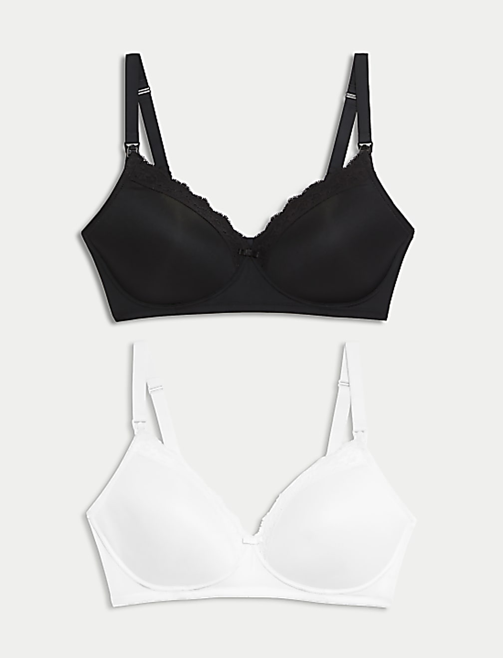 2pk Maternity Lace Trim Nursing Bras