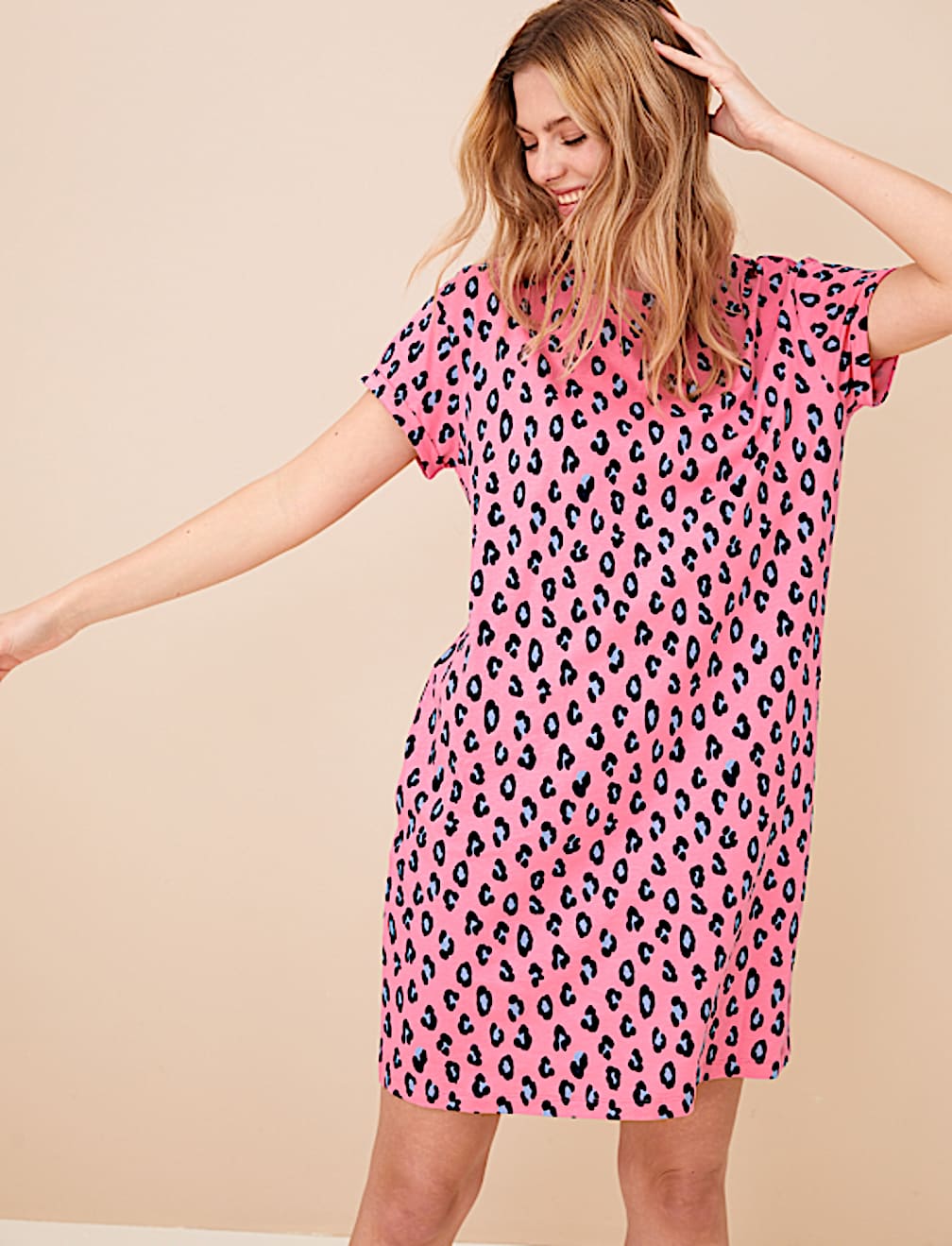 Pure Cotton Leopard Short Nightdress