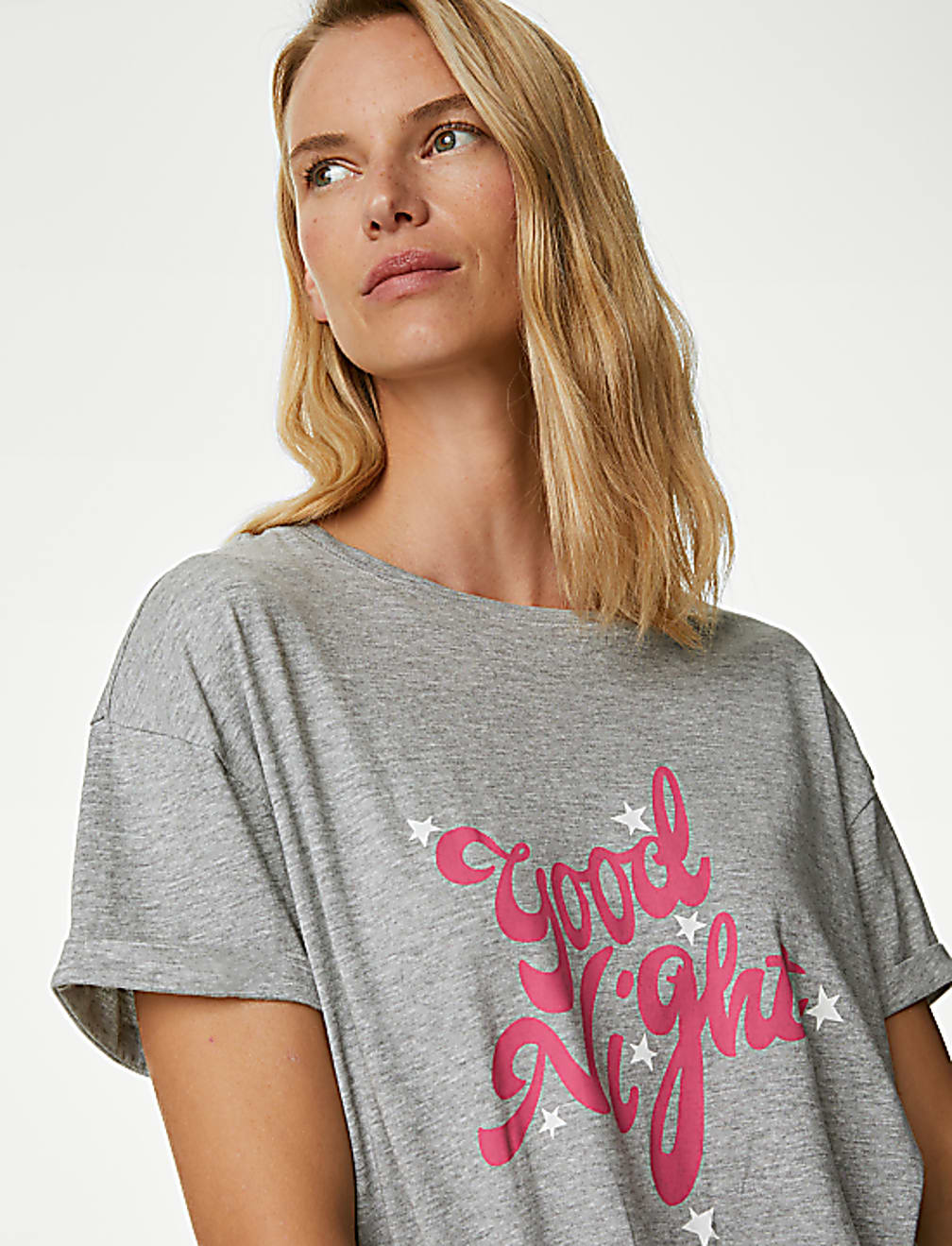 Cotton Rich Good Night Slogan Pyjama Set