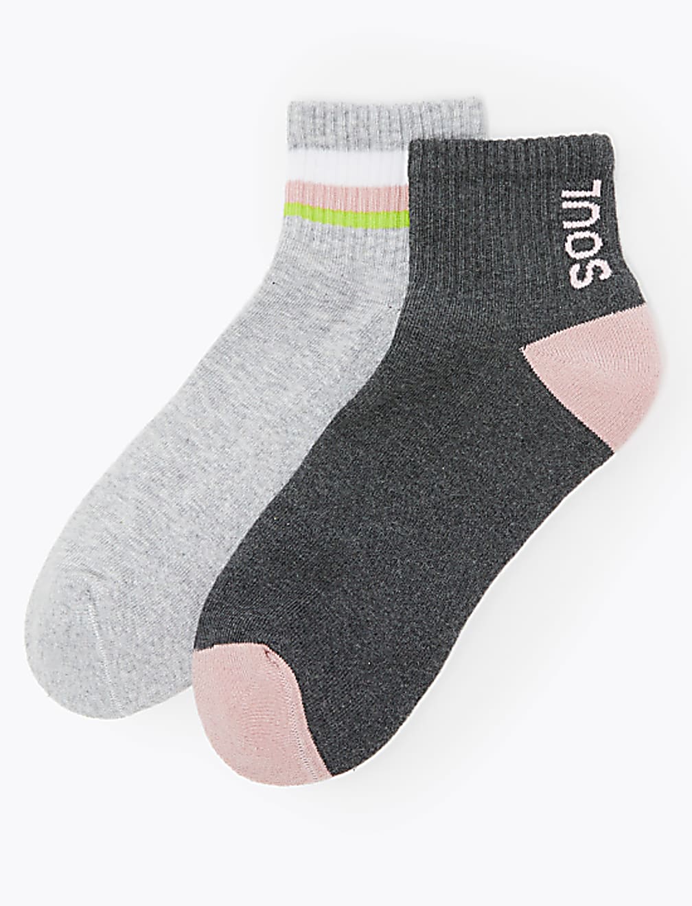 2 Pack Cotton Active Anklet Socks