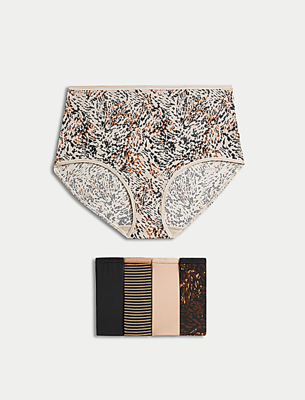 Buy 5pk No VPL Animal Print Full Briefs at Marks & Spencer