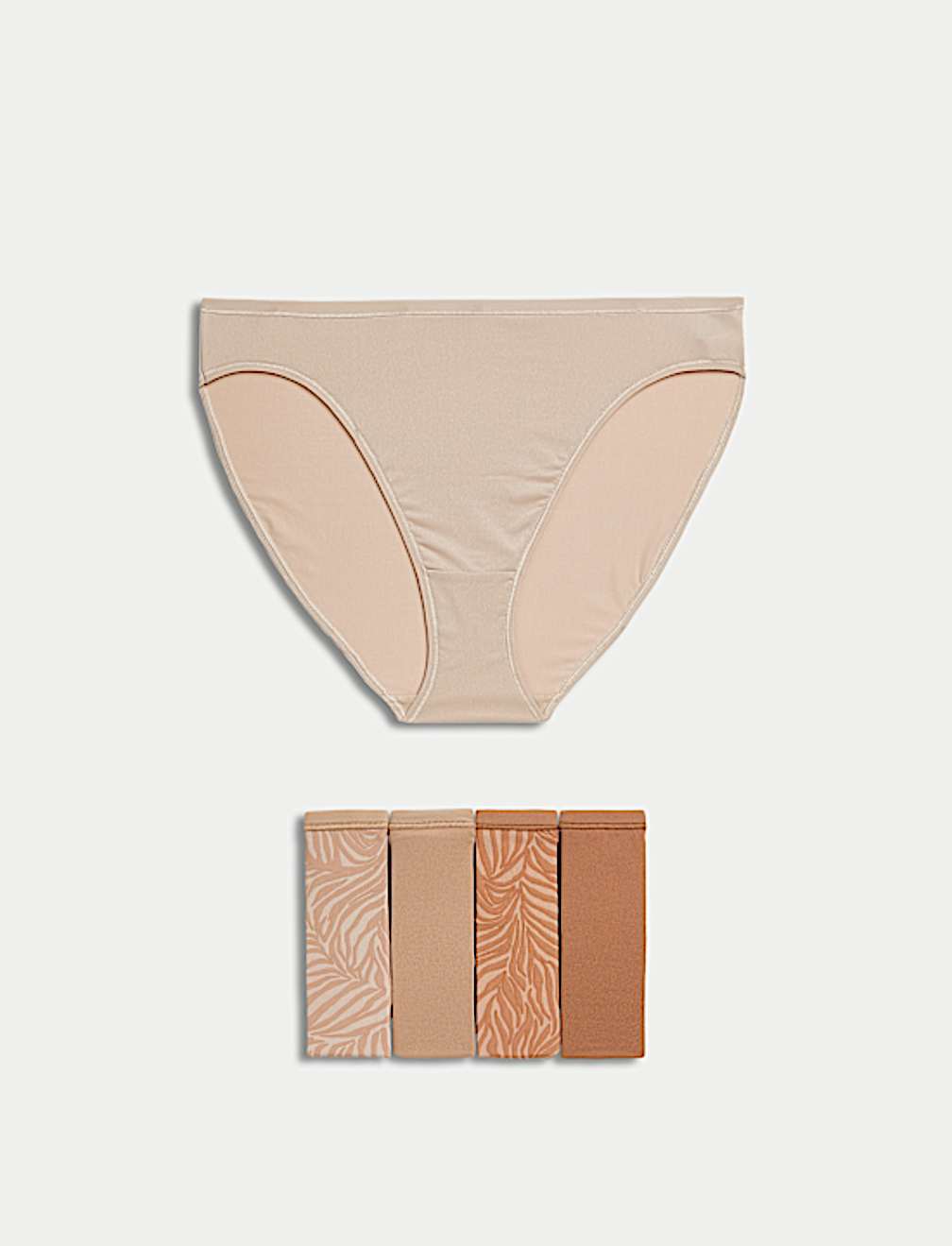 5pk Microfibre High Leg Knickers