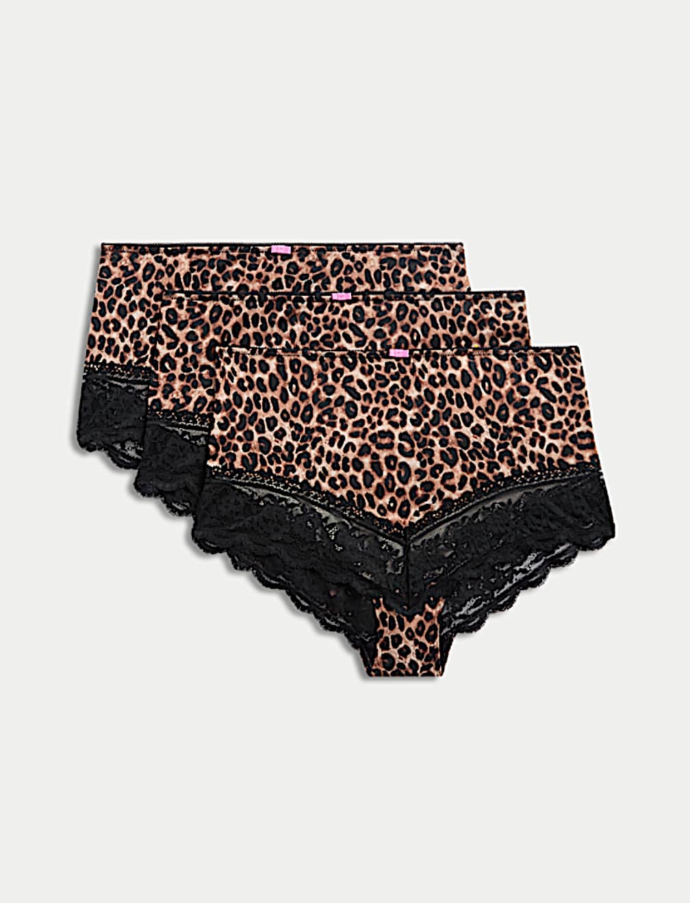 3pk Lace Trim Full Briefs
