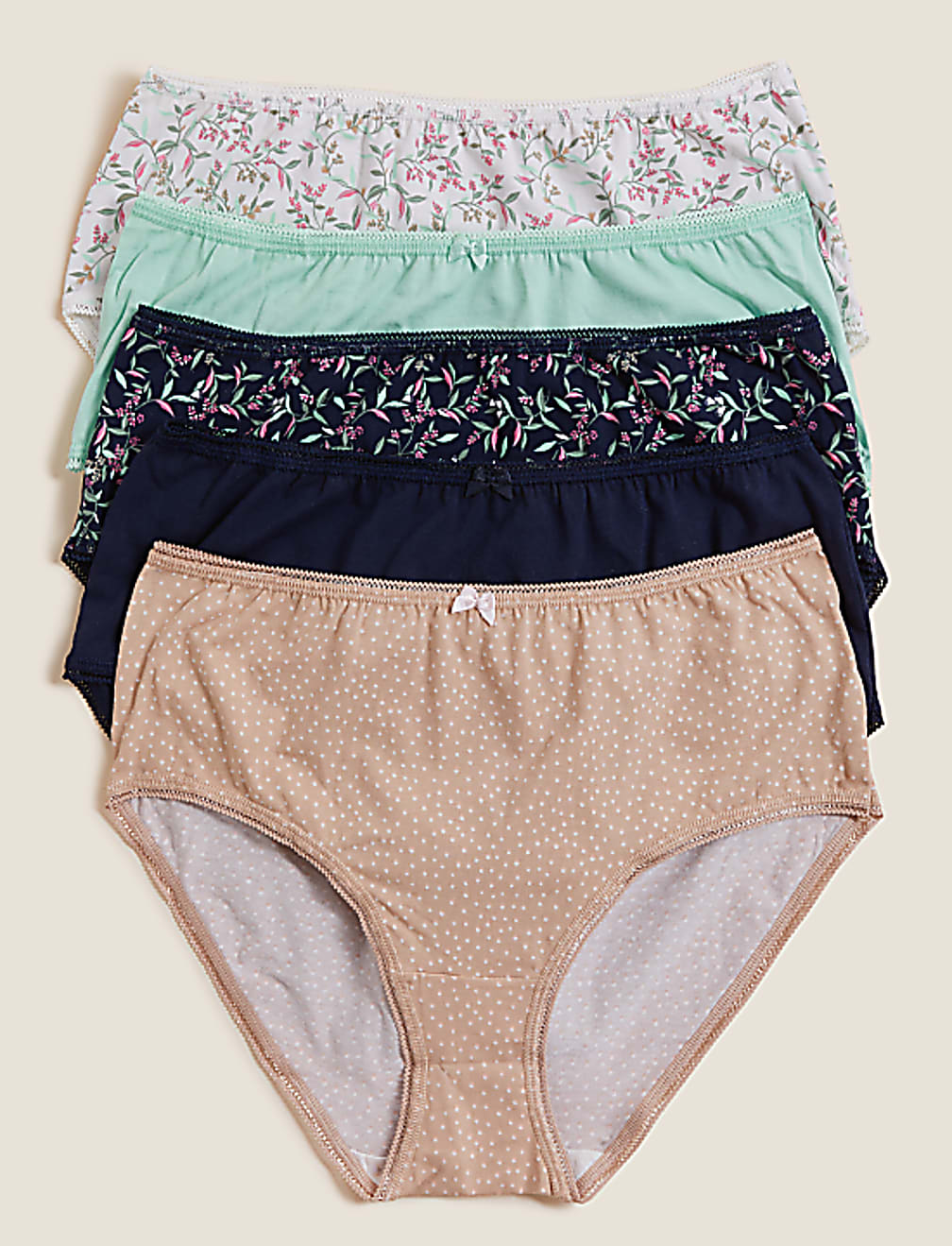 5 Pack Cotton Mix Knicker