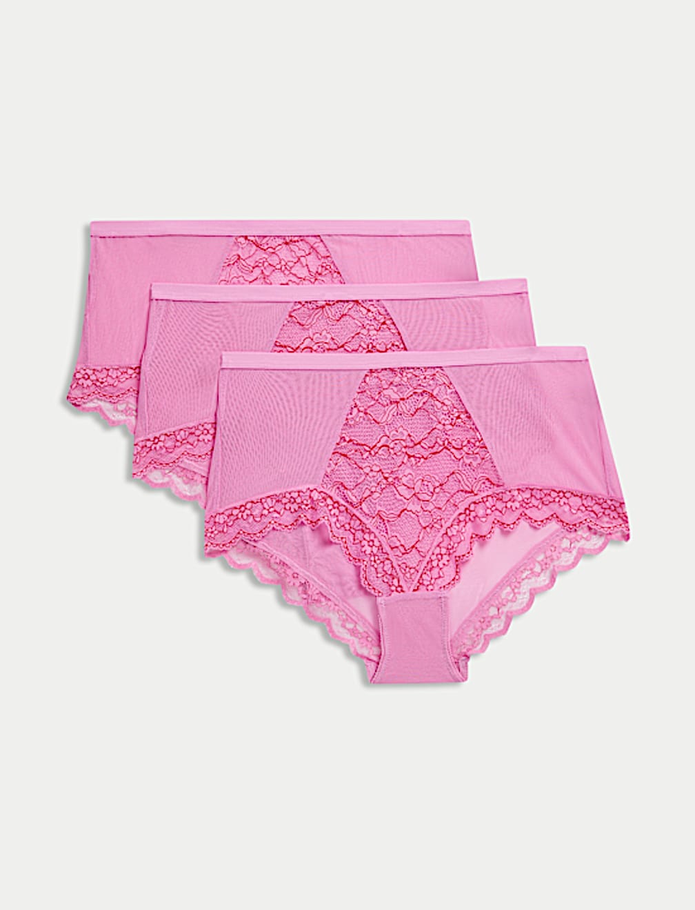 3pk Lace High Rise Short