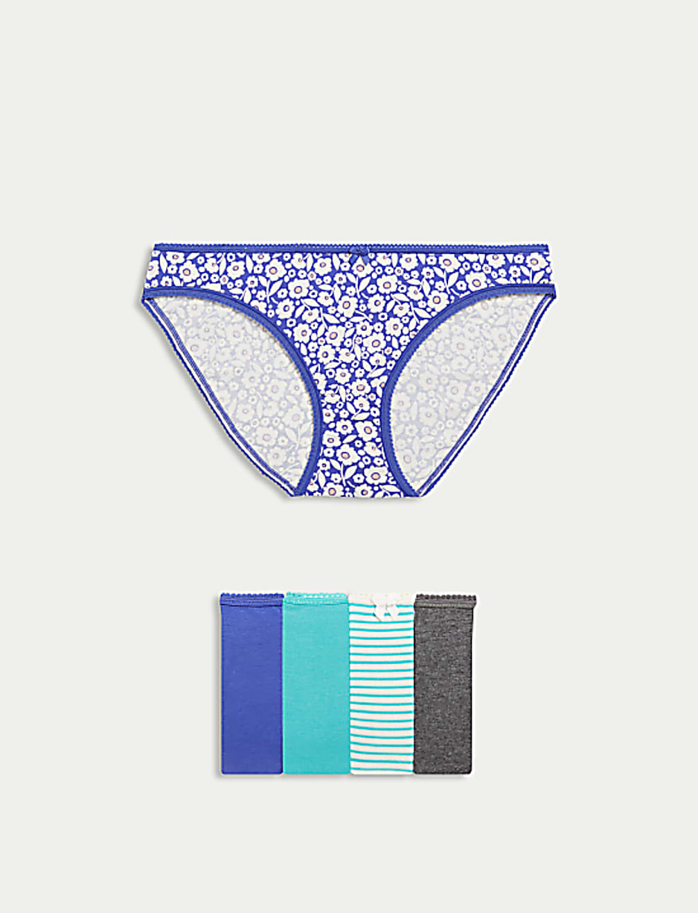 5pk Cotton Lycra™ Bikini Knickers