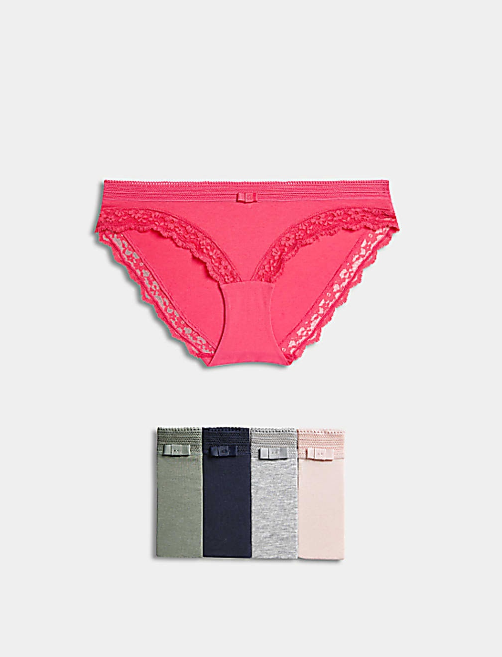 Low Rise Laced Bikini Shorts