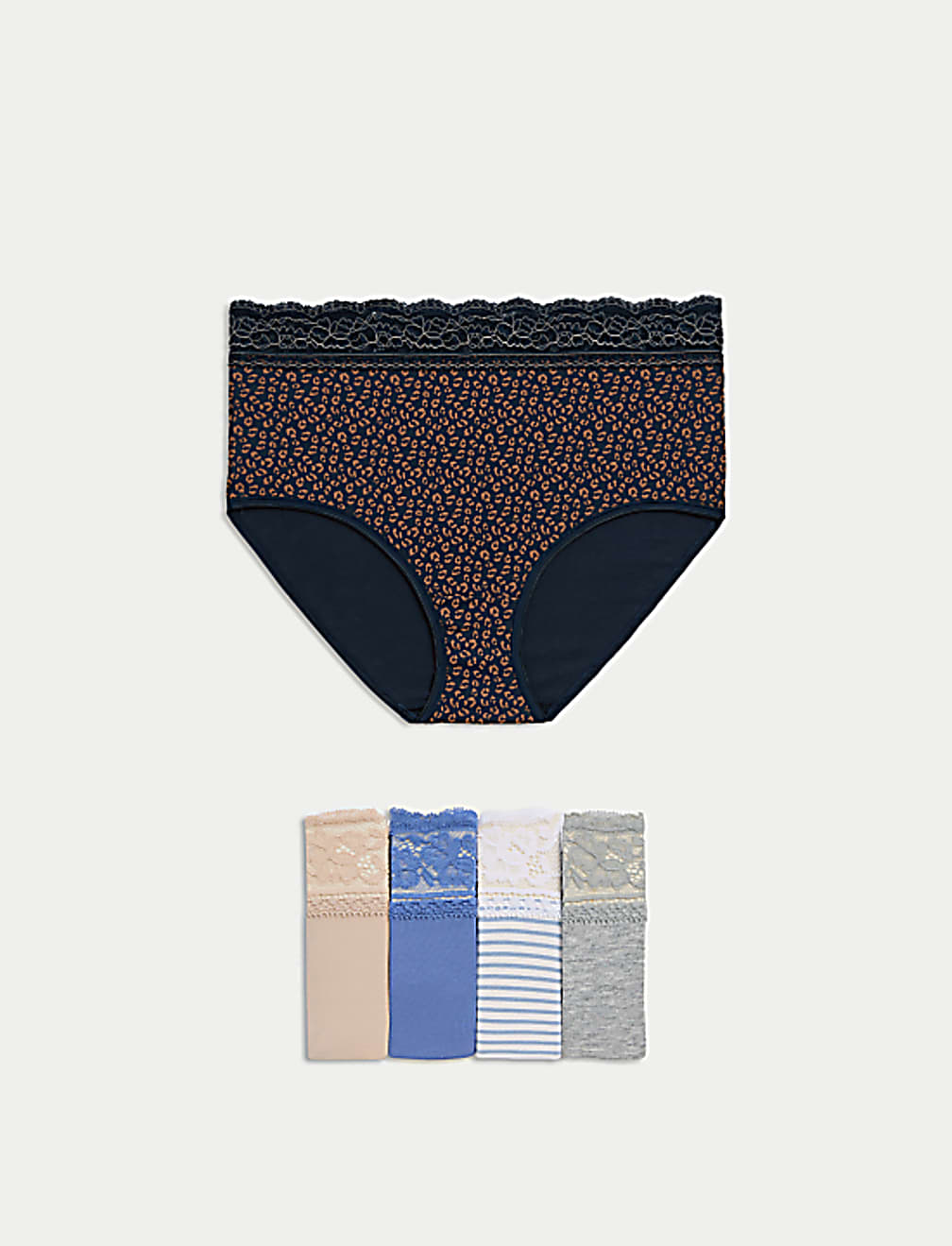 5pk Cotton Rich Printed Full Briefs