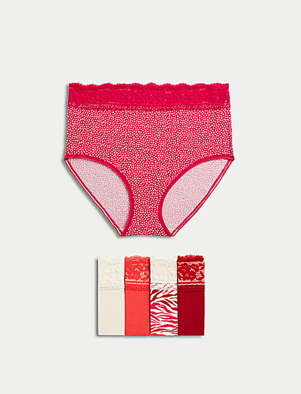 5pk Cotton Rich Printed Full Briefs