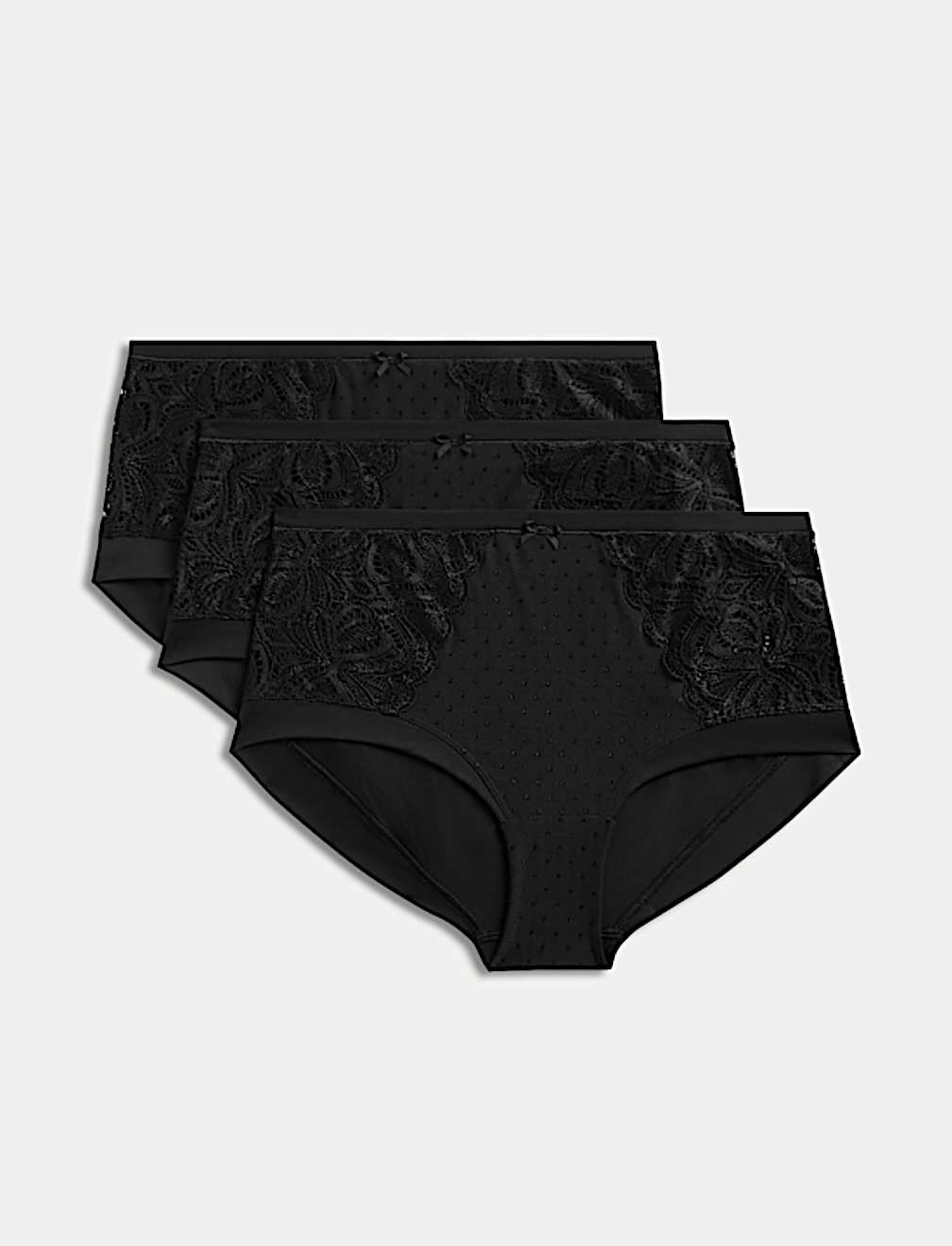 3pk Amelia Lace High Rise Shorts