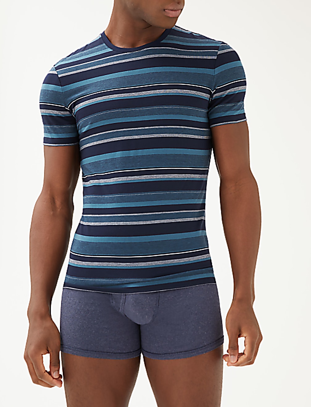 Premium Cotton Blend Striped Vest