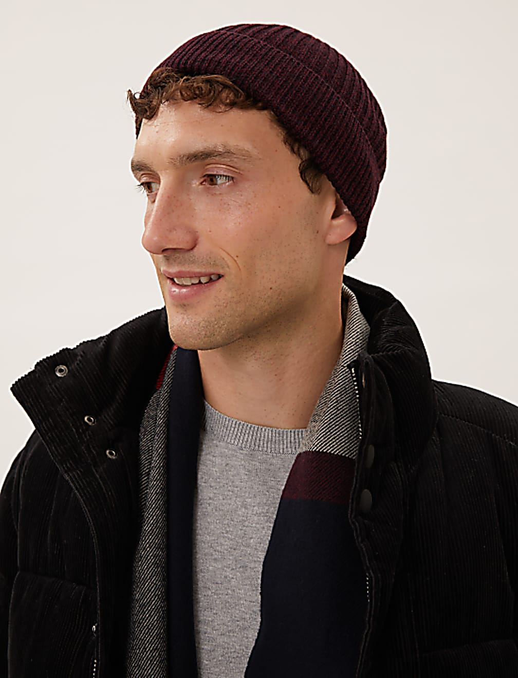Rib Knit Beanie Hat