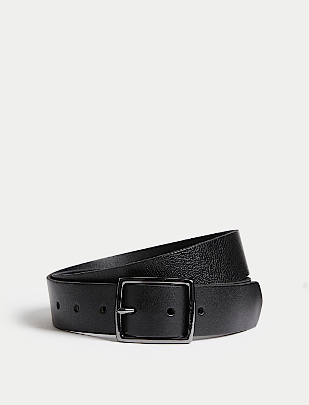 Leather Rectangular Buckle Smart Belt
