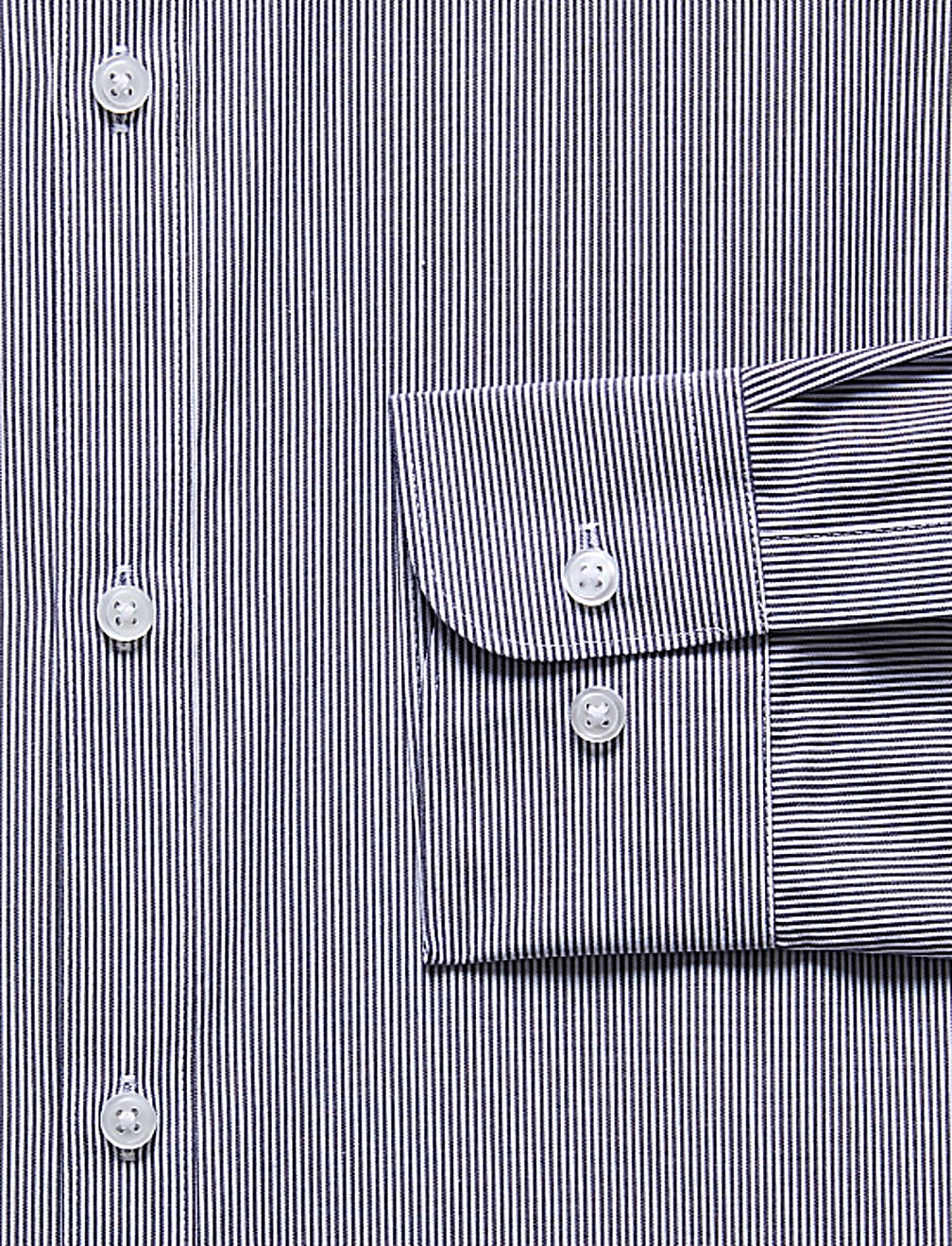 Regular Fit Non Iron Cotton Blend Striped Shirt