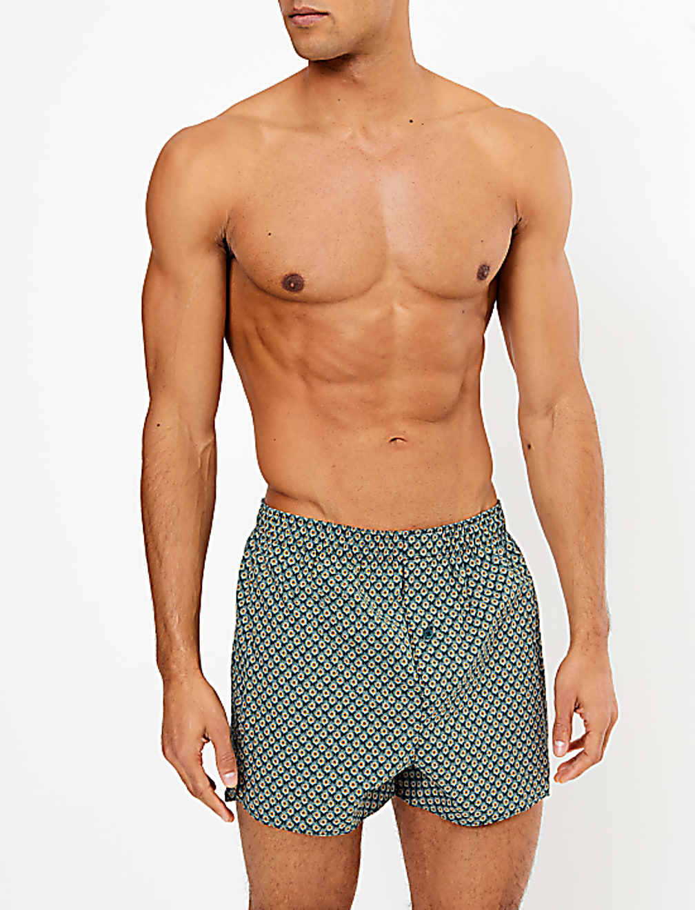 3 Pack Cotton Peacock Print Boxers