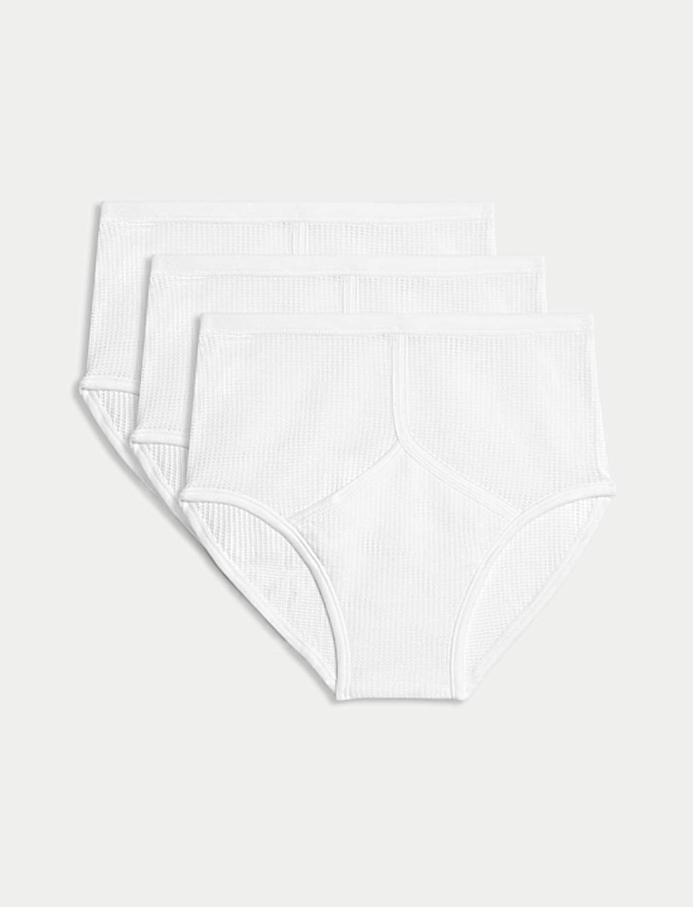 3pk Pure Cotton StayNew™ High Waist Mesh Briefs