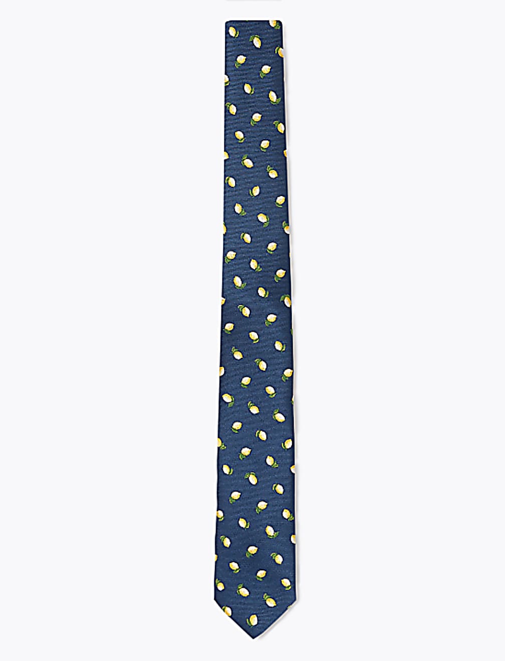 Skinny Lemon Print Tie