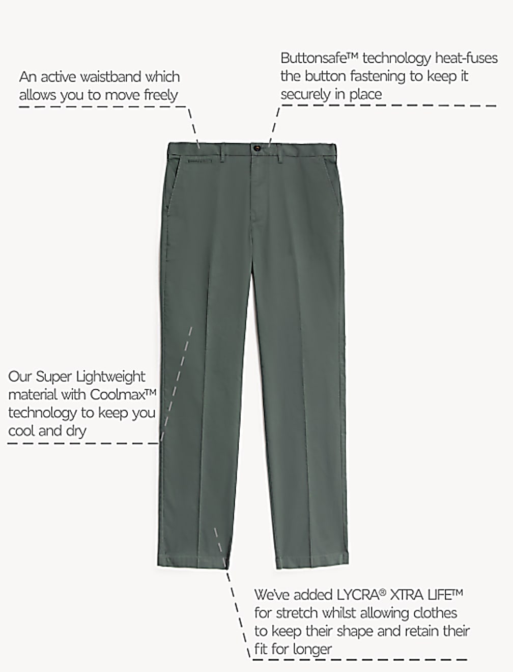 Regular Fit Super Lightweight Chinos