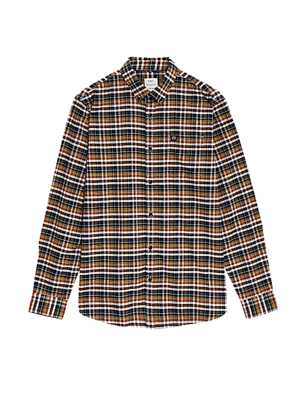 Easy Iron Pure Cotton Check Oxford Shirt