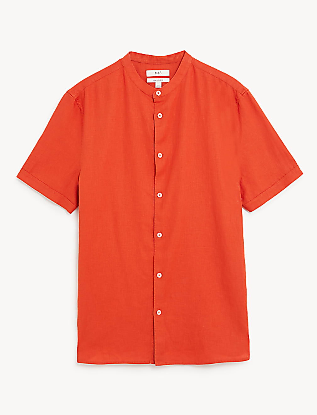Linen Rich Grandad Collar Shirt