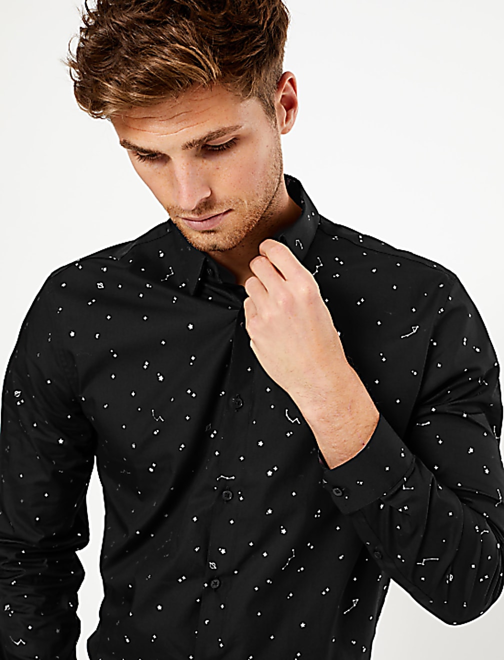 Pure Cotton Star Print Shirt