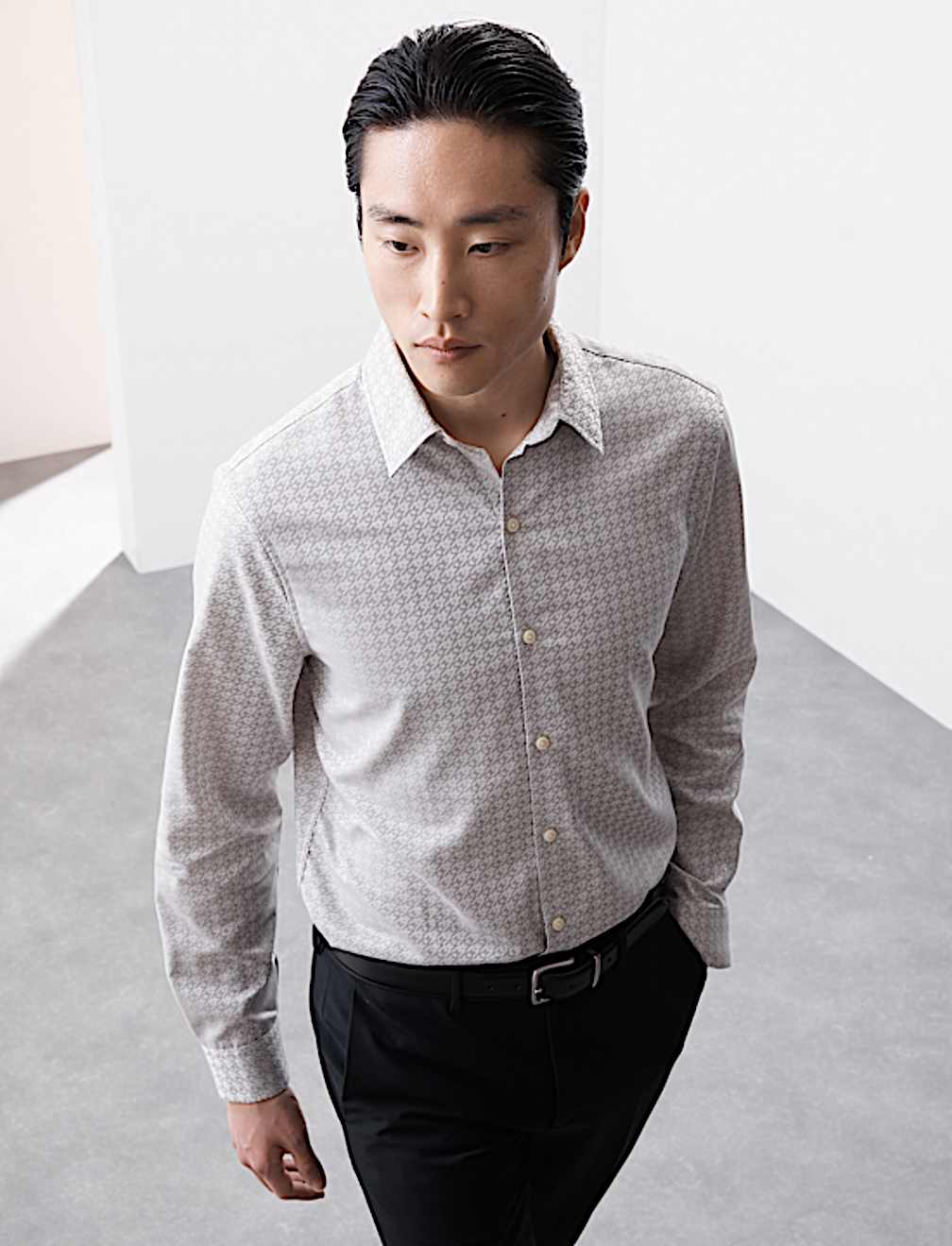 Pure Cotton Jacquard Shirt