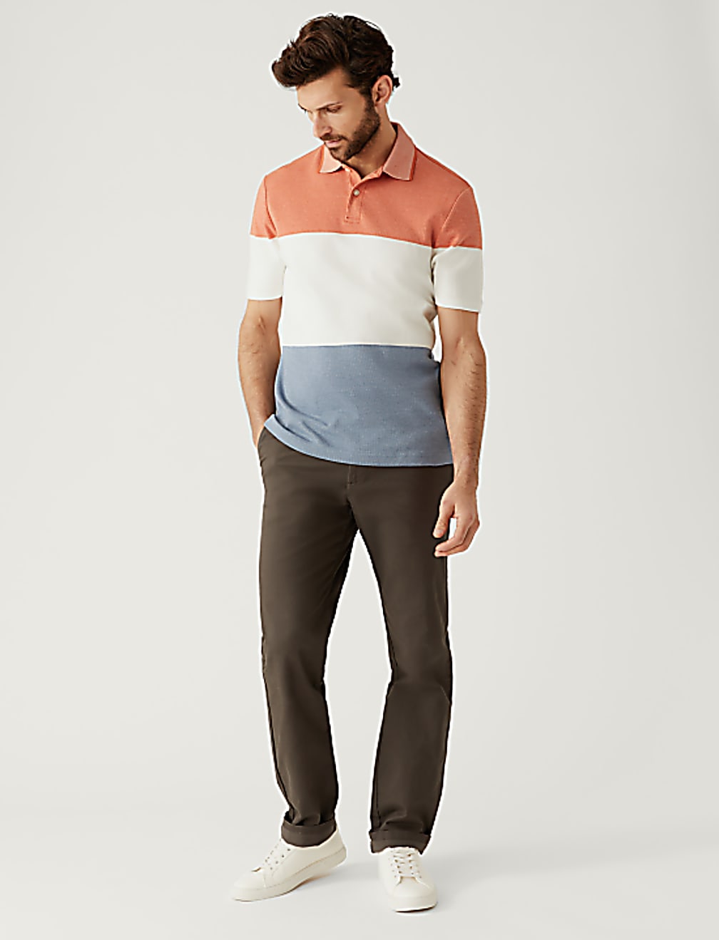 Pure Cotton Double Knit Polo Shirt