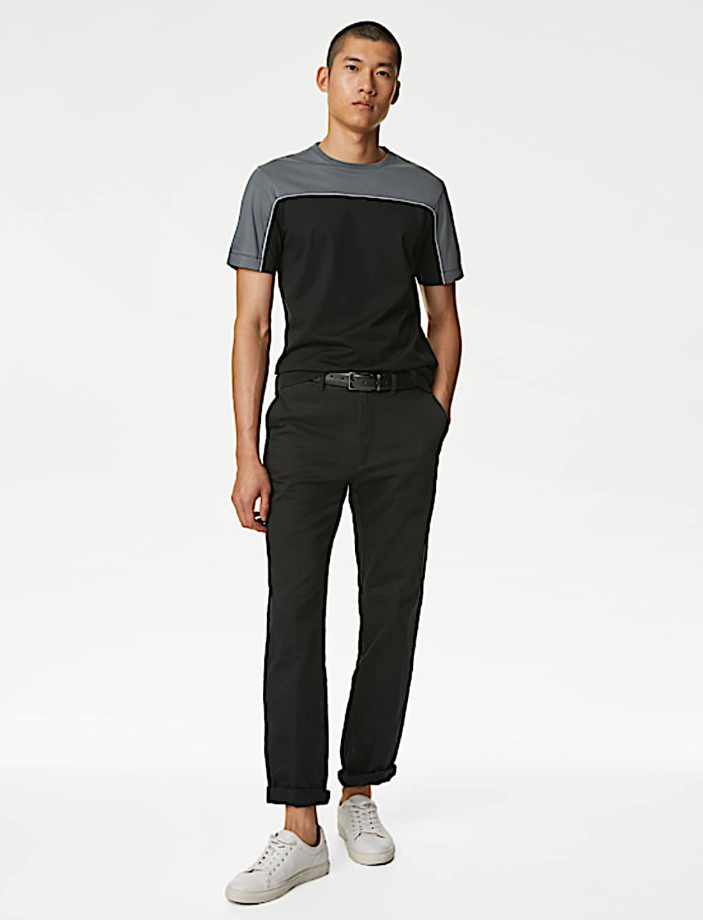 Pure Supima® CottonColour Block T-Shirt