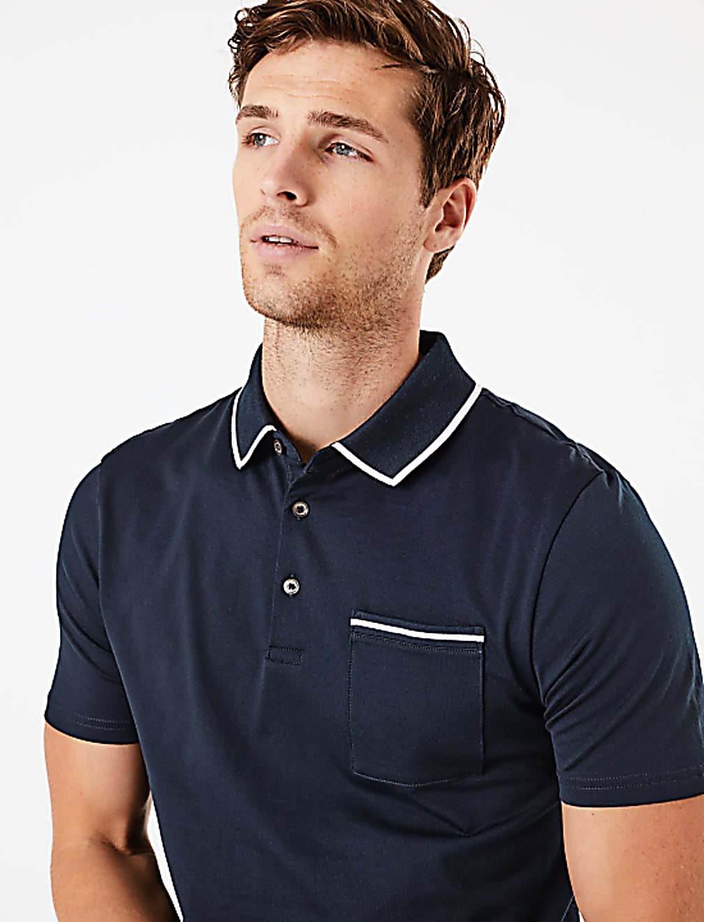 Premium Cotton Contrast Tipping Polo