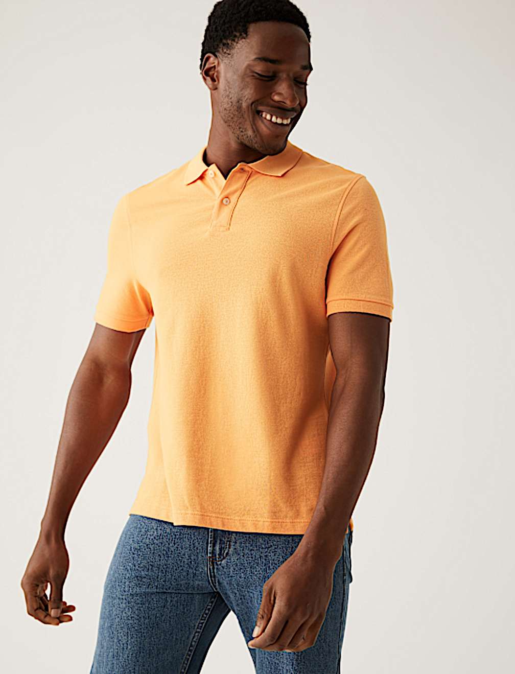 Pure Cotton Pique Regular Fit Polo Shirt