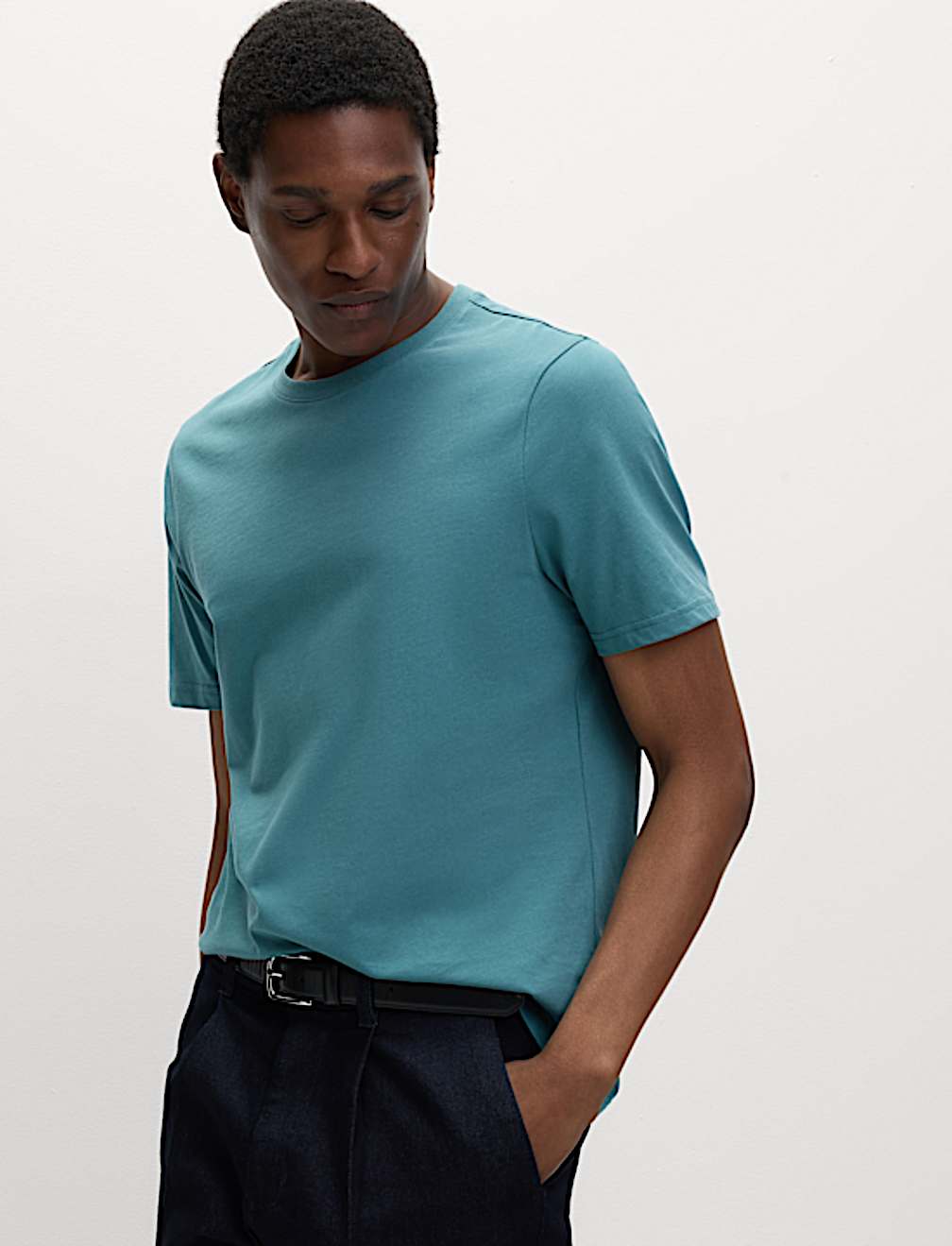 Regular Fit Pure Cotton Crew Neck T-Shirt