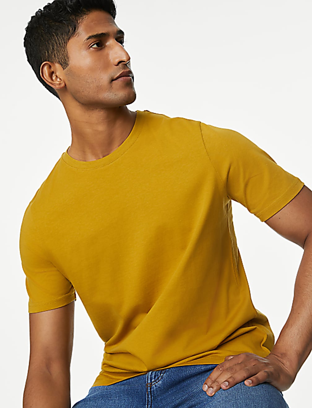 Regular Fit Pure Cotton Crew Neck T-Shirt