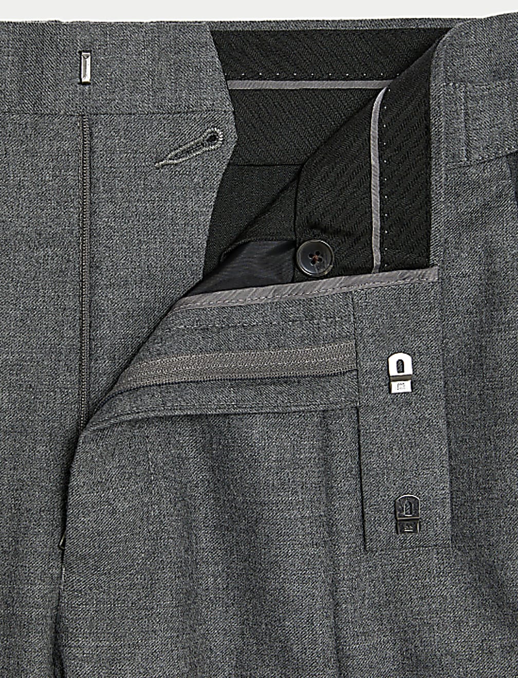 FINE WOOL FLANNEL TROUSERS