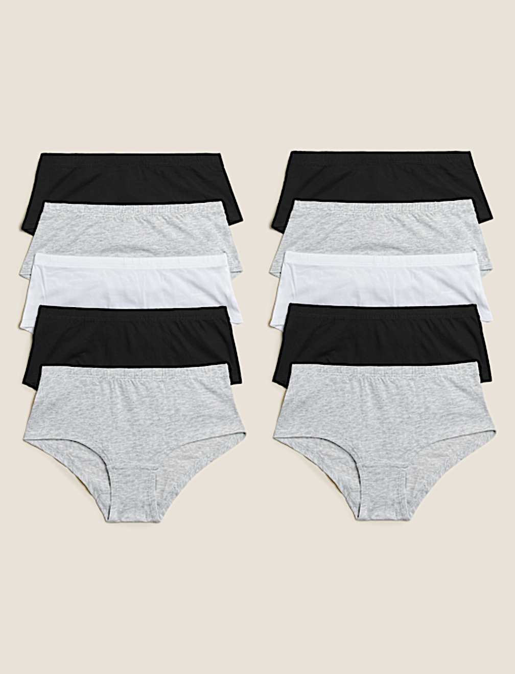 10pk Cotton Rich Shorts (2-16 Yrs)