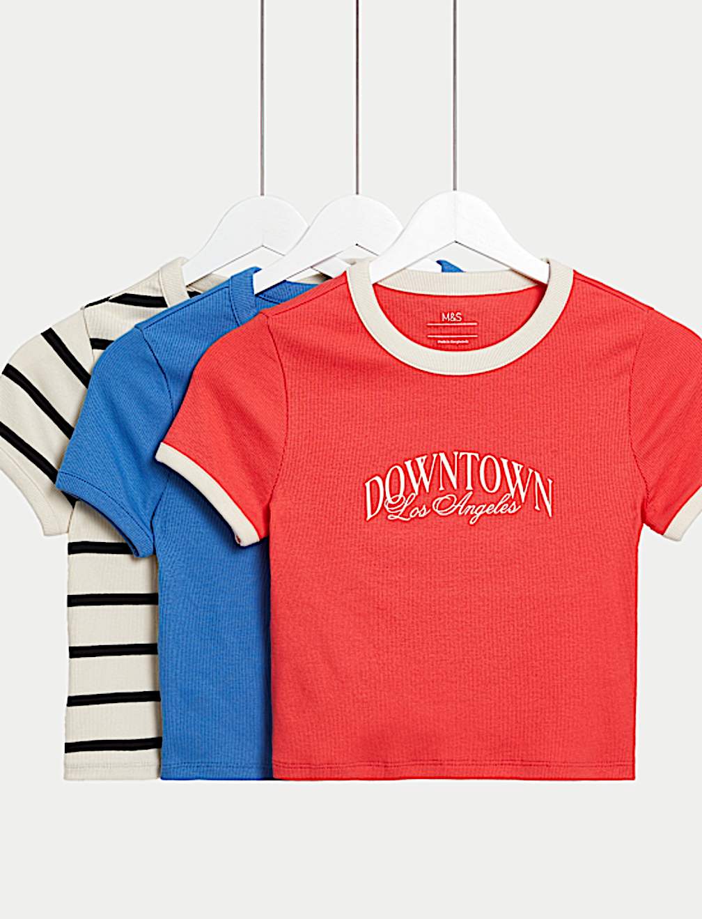 3pk Cotton Rich Slogan T-Shirts (6-16 Yrs)