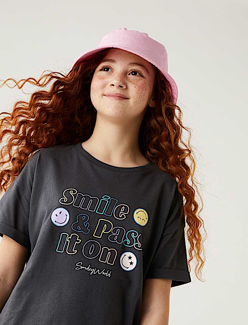 Pure Cotton SmileyWorld® Slogan T-Shirt