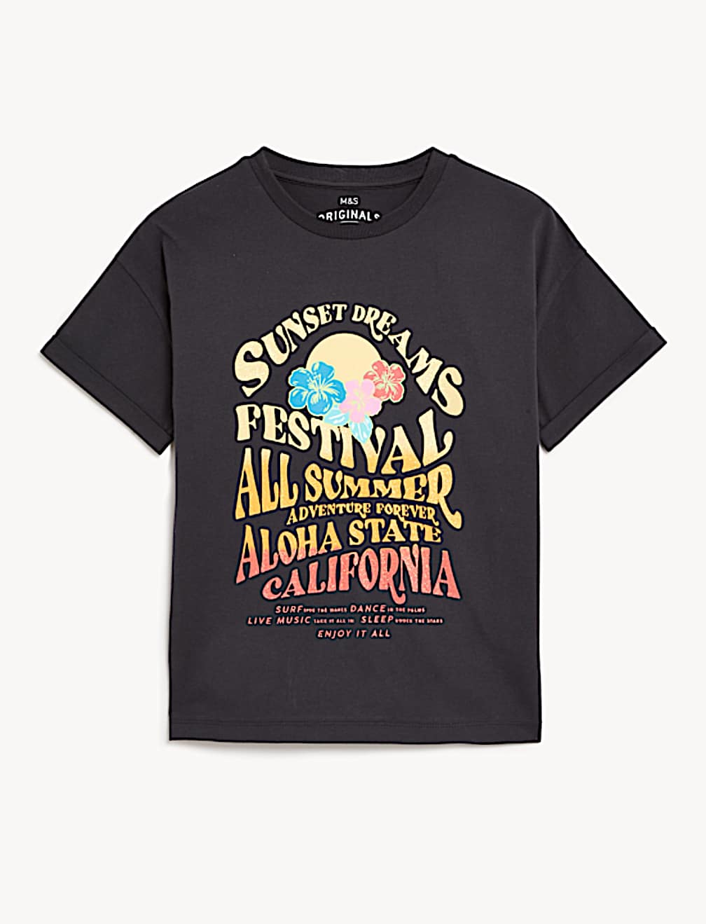 Pure Cotton California Slogan T-Shirt