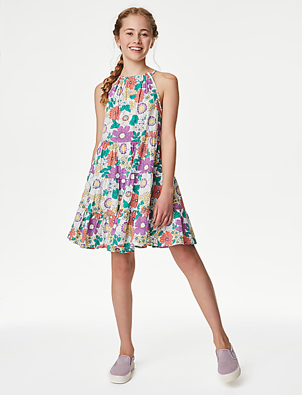 Pure Cotton Floral Dress