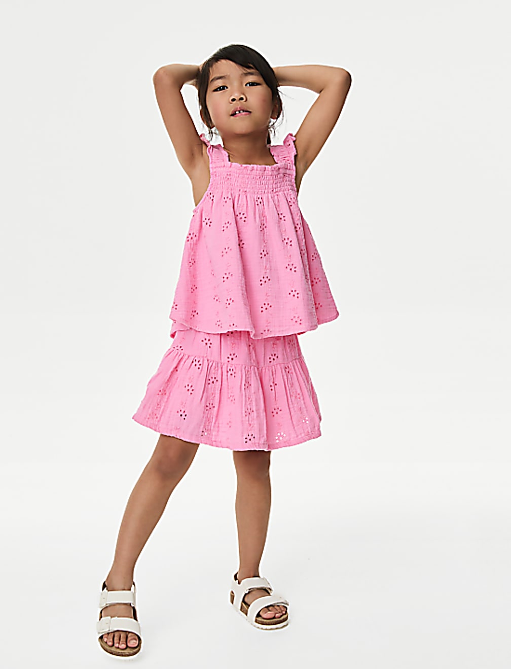 Pure Cotton Tiered Skirt (2-8 Yrs)